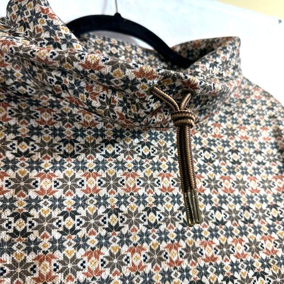 Marley Lilly Brown Large Pullover Sweatshirt Pattern Monogram Initial JWR Fall - Picture 3 of 12